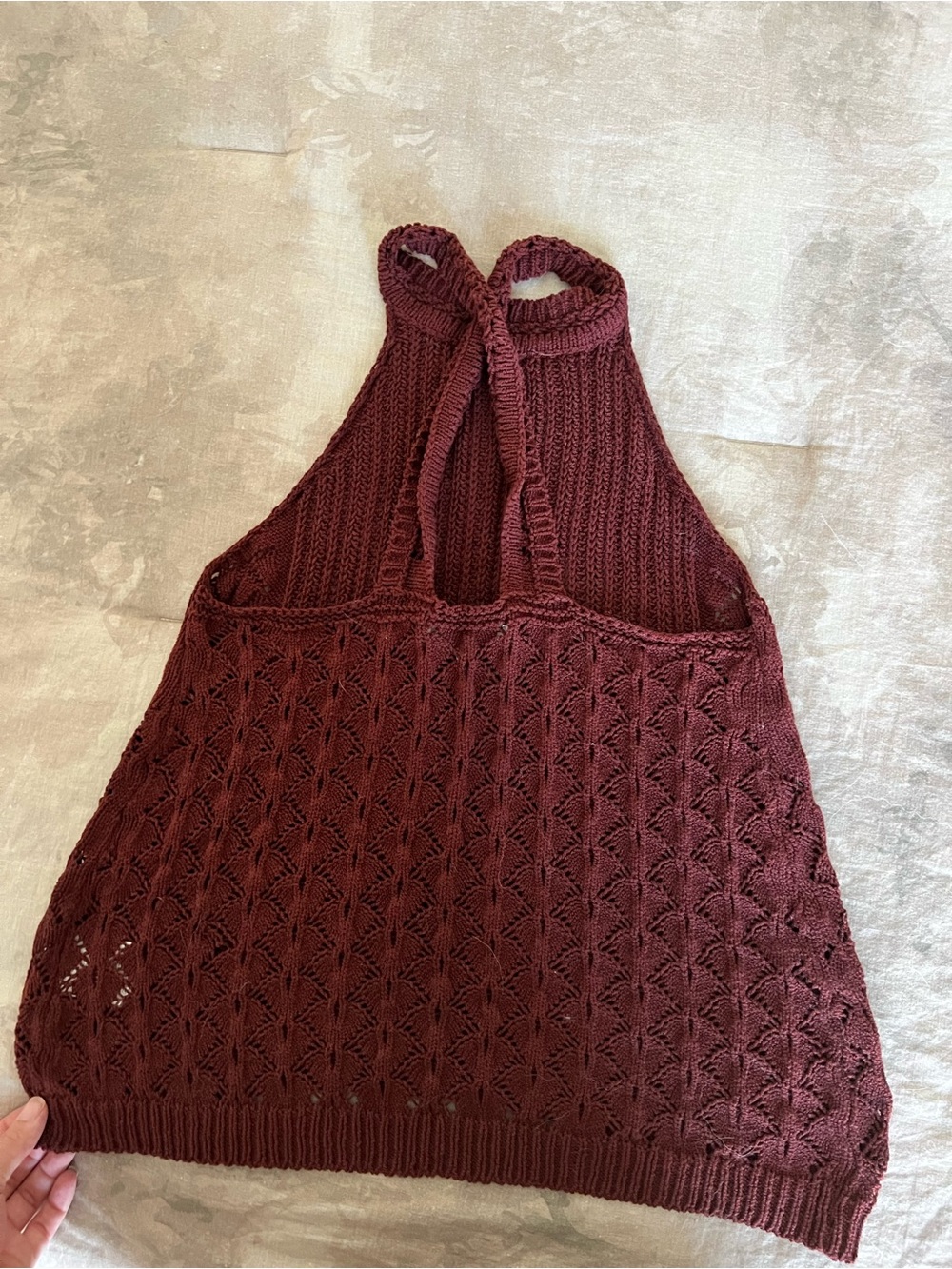 Sezane Knit Halter Tank - maroon - Picture 2 of 3